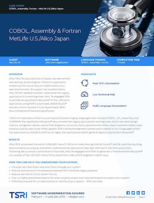Case Study: COBOL, Assembly & Fortran